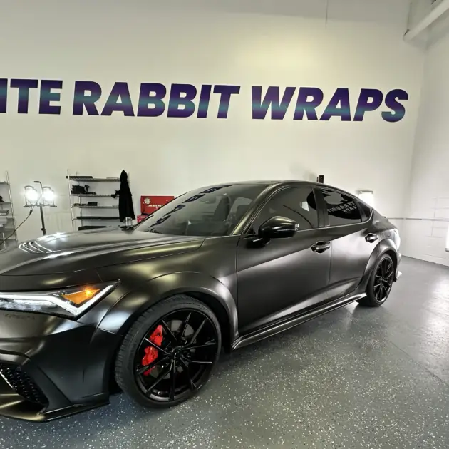 Acura Intrepid satin black car wrap