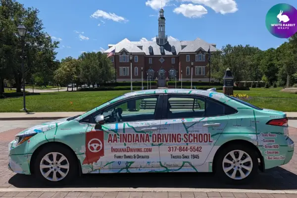 AA Indiana Driving School car wrap