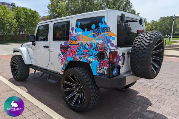 Jeep Wrangler graffiti graphics