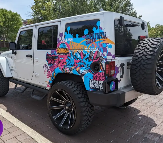 Jeep Wrangler graffiti graphics